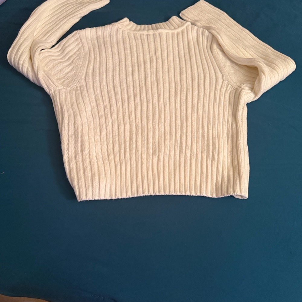 Tommy Hilfiger Cream Cable Knit Turtleneck Sweater - Picture 9 of 11